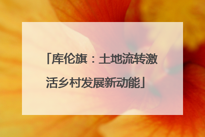库伦旗：土地流转激活乡村发展新动能
